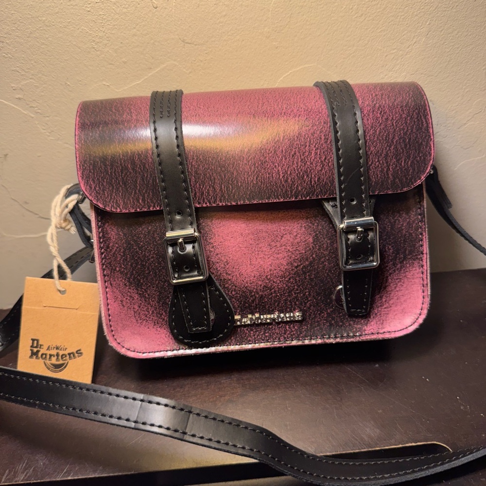 Dr. Martens Pink and Black Crossbody Satchel BRAND NEW